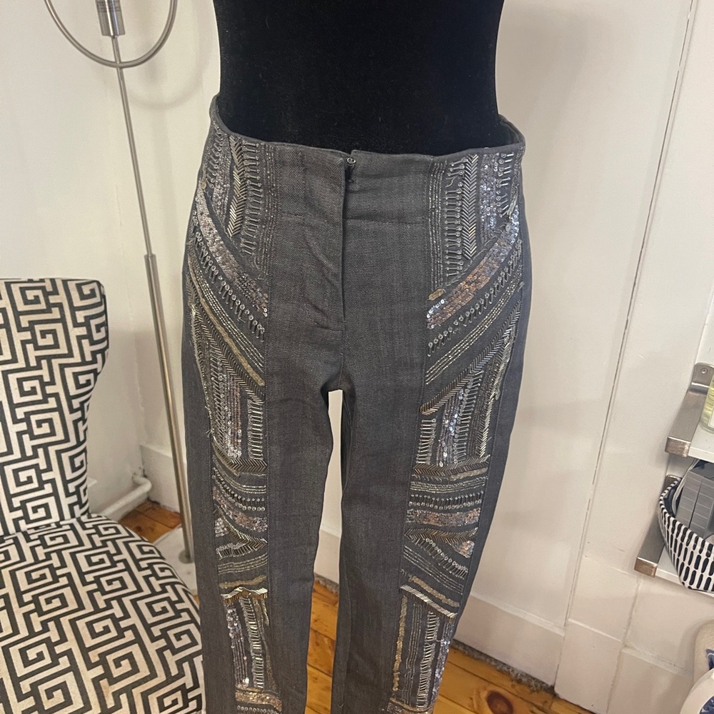 Hand beaded denim!